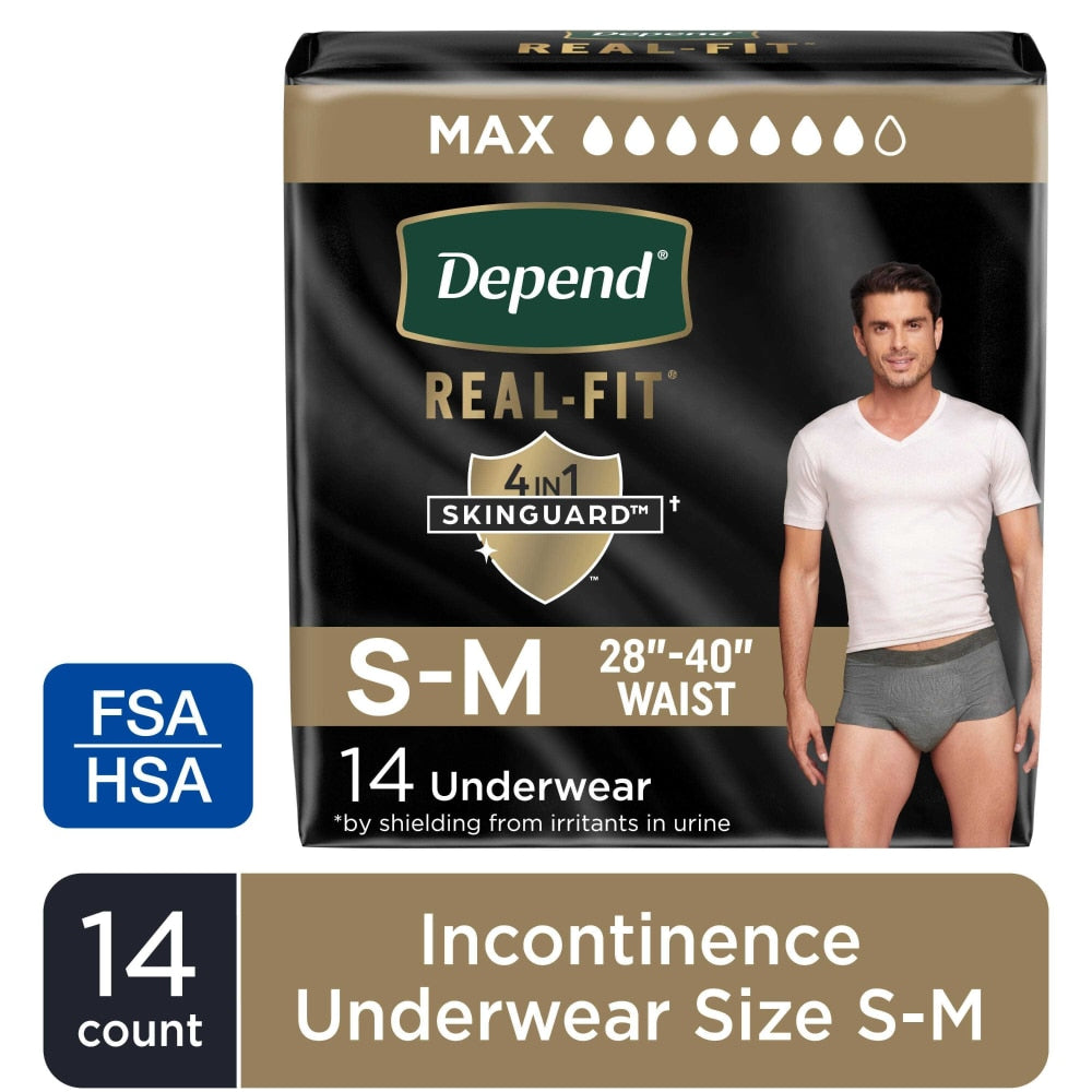 Depend Realfit Maximum Absorbency Grey Small/medium - Pack Of 14 - Behope