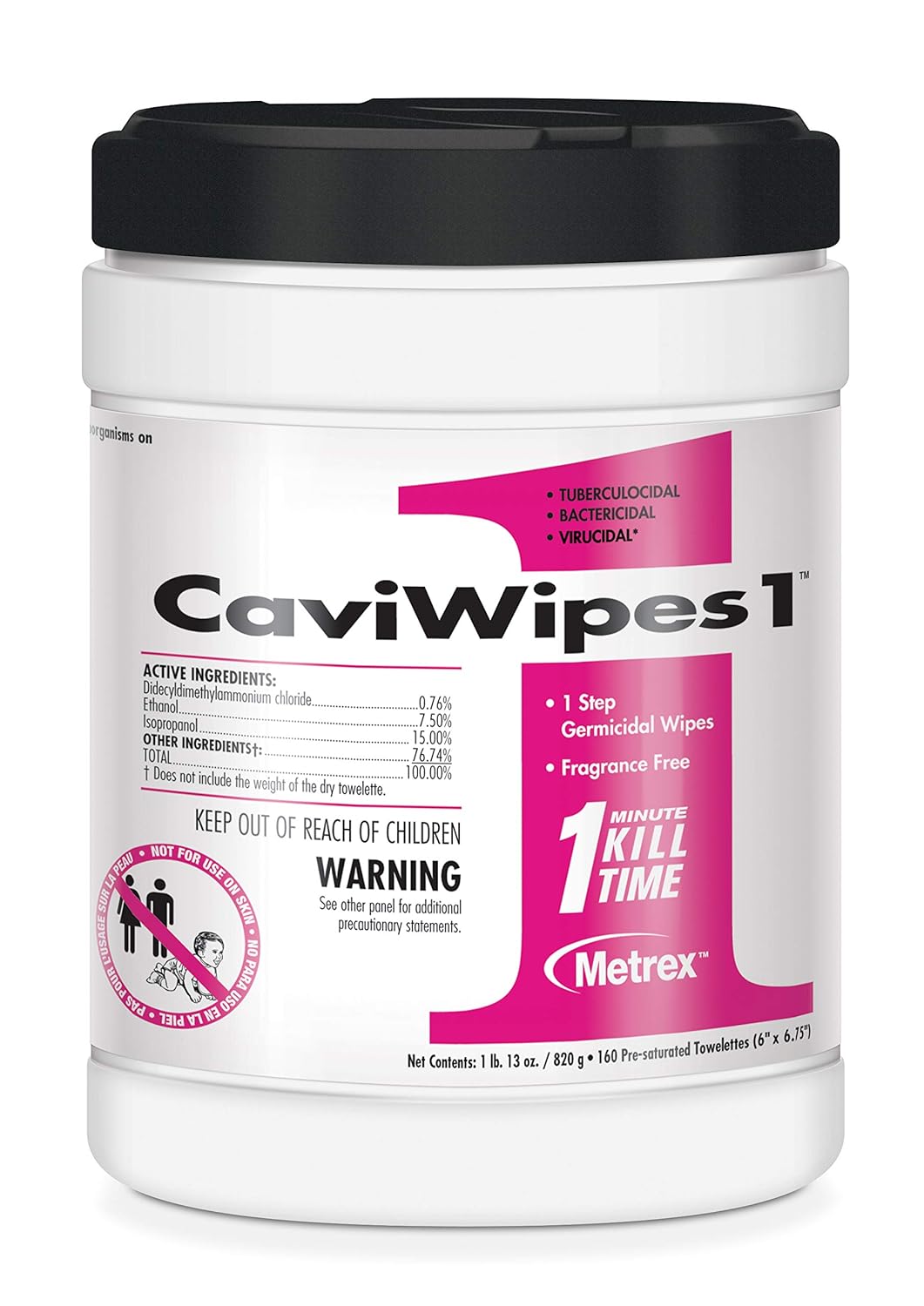 Caviwipe-1 Surface Disinfectant Wipe 6"x6.75" - BeHope