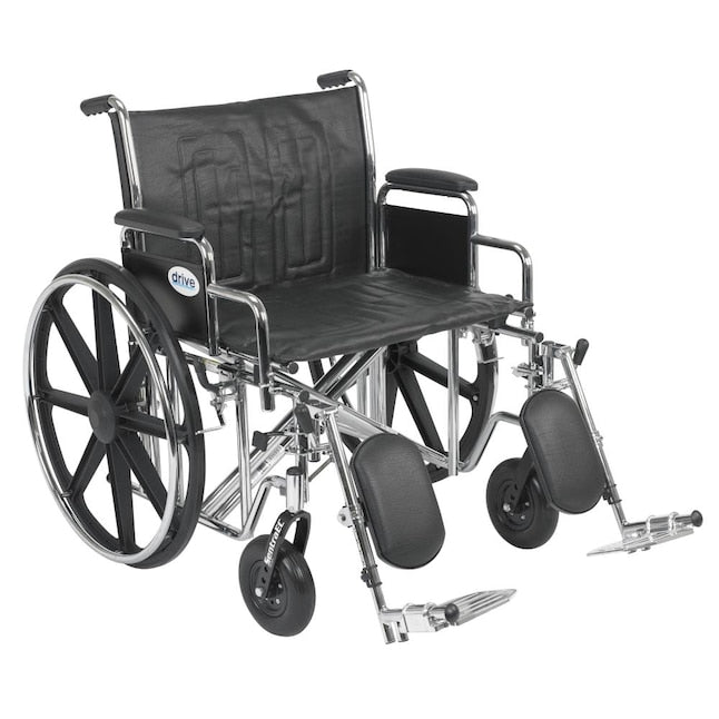 Sentra Ec Heavy Duty Wheelchair, Detachable Desk Arms, Elevating Leg Rests, 24"seat - BeHope