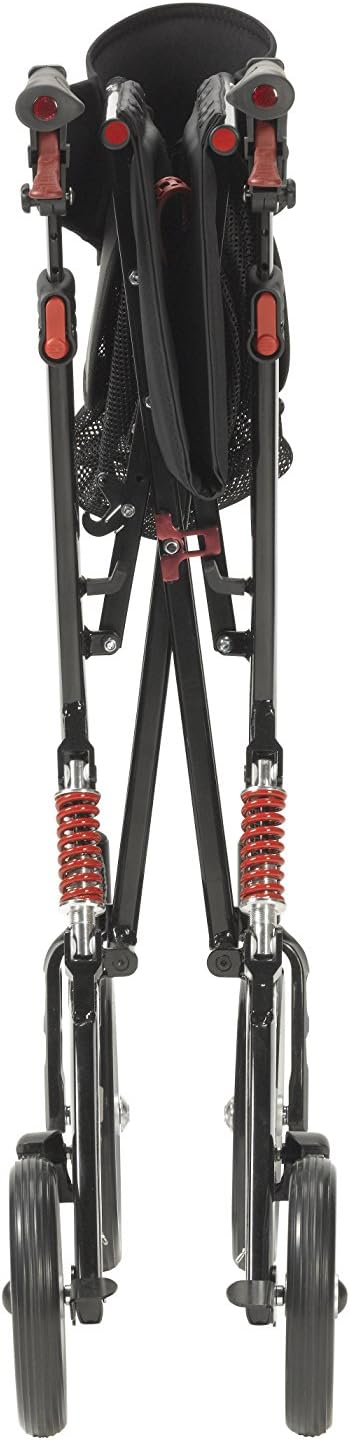 Nitro Euro Style Rollator Rolling Walker, Heavy Duty, Black - BeHope