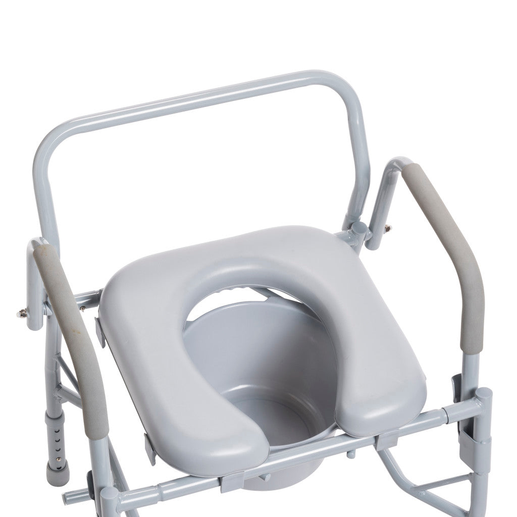 Drop Arm Steel Commode - BeHope