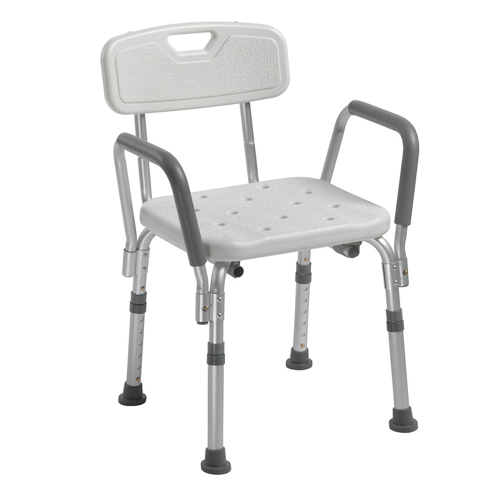 Shower Chair with Back and Removable Padded Arms - BeHope