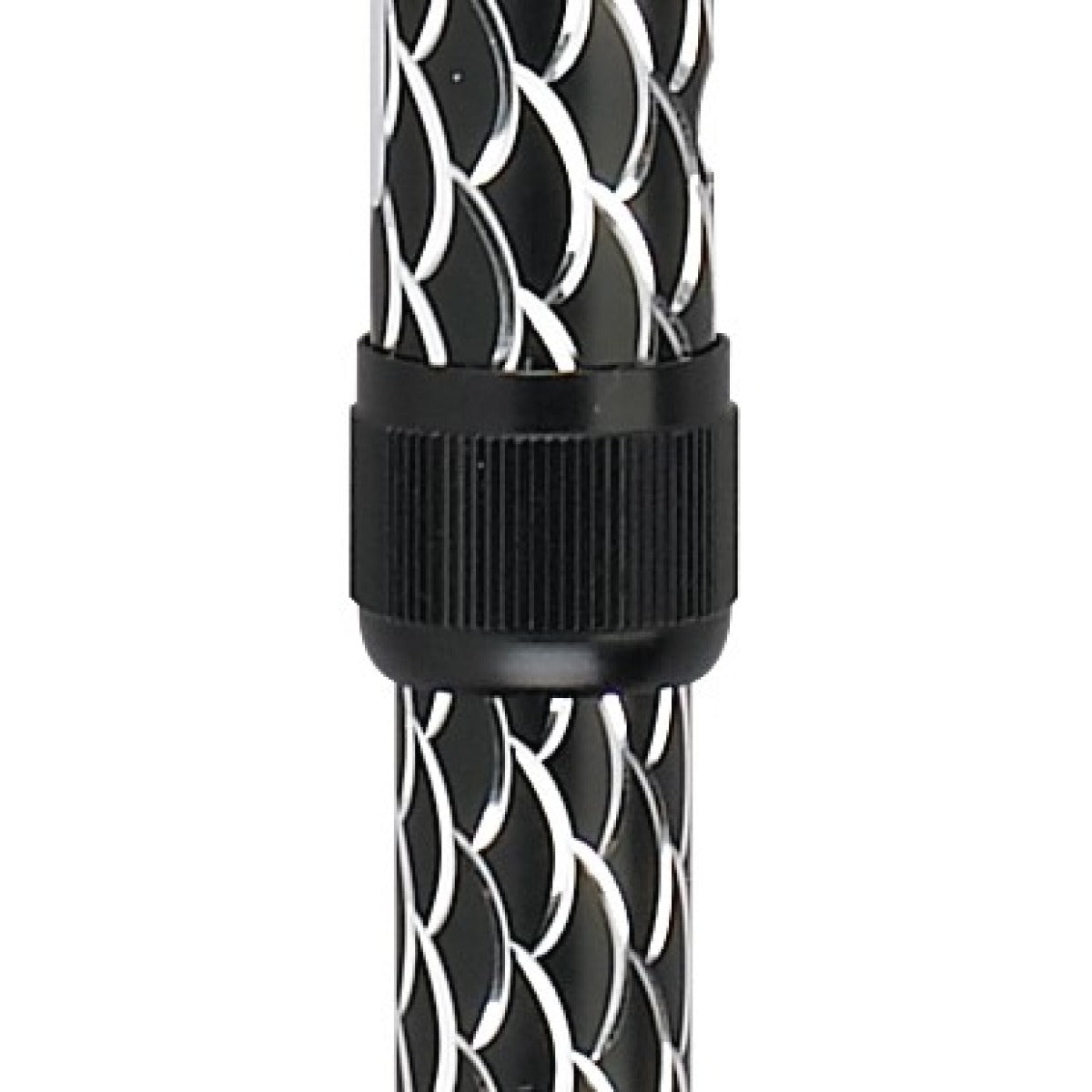 Offset Handle Cane Black Wave - BeHope