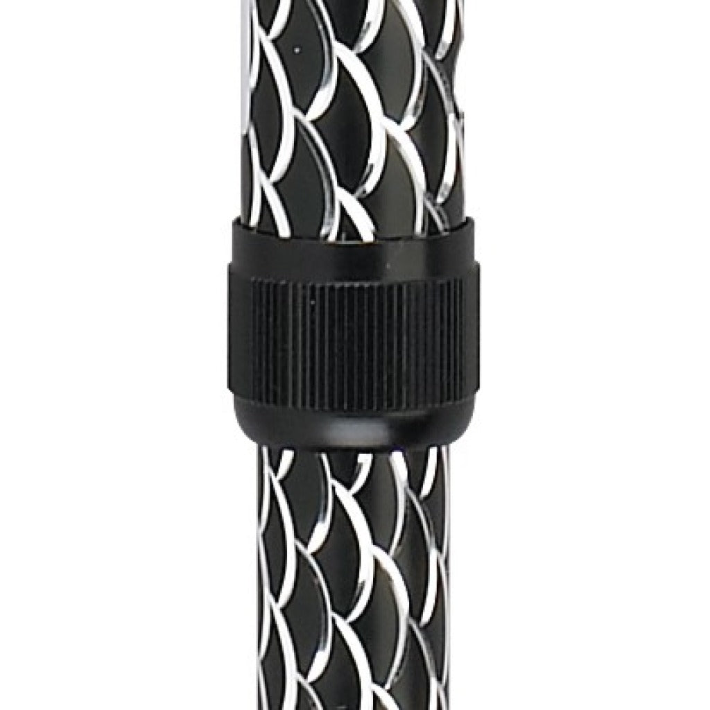 Offset Handle Cane Black Wave - BeHope