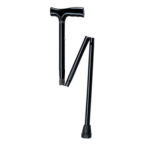 Lightweight Adjustable Folding Cane with T Handle, Black - Behope - RTL10304