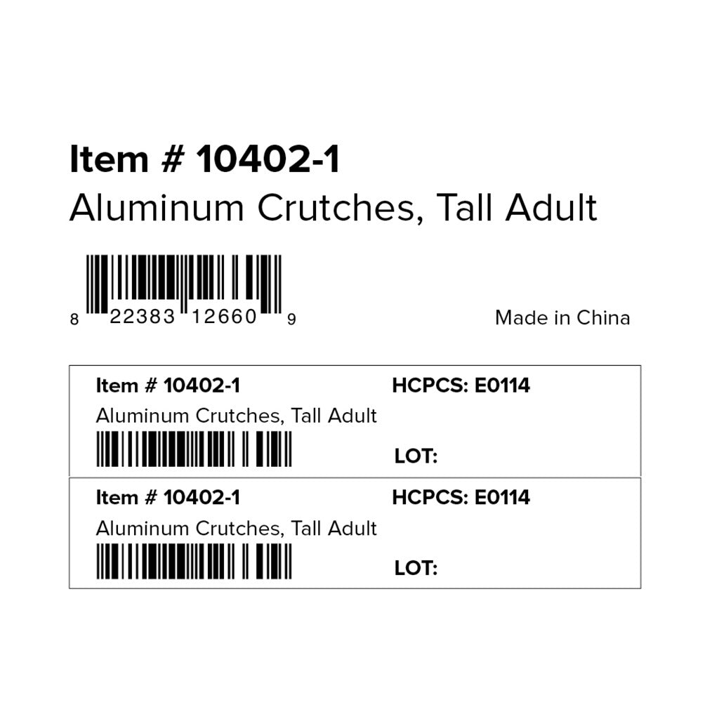 Aluminum Crutches with Accessories - BeHope