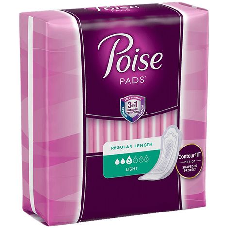 Poise Original Light Regular Non-winged Pads Regular - Package Of 30 - Behope
