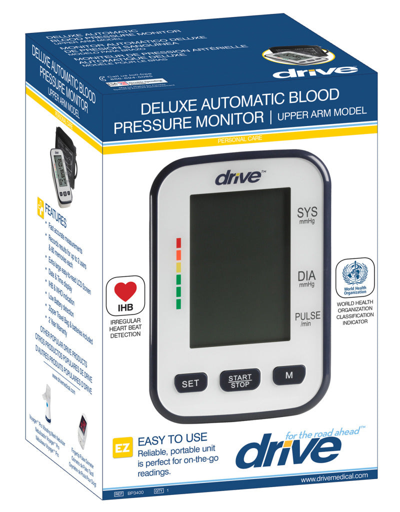 Deluxe Automatic Blood Pressure Monitor, Upper Arm - BeHope