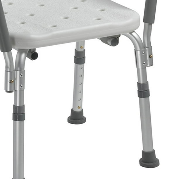 Knock Down Bath Bench With Back And Padded Arms - BeHope