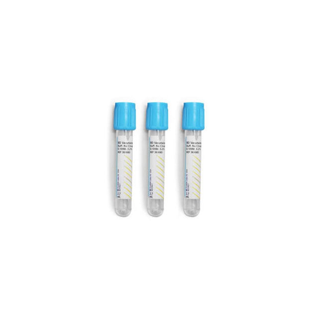Vacutainer Plus Citrate Tube 13mmx75mm 2.7ml Light Blue Closure Cap Sterile - BeHope