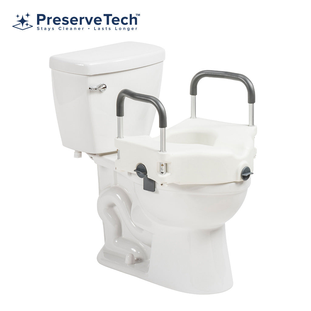 PreserveTech™ Secure Lock Raised Toilet Seat - BeHope