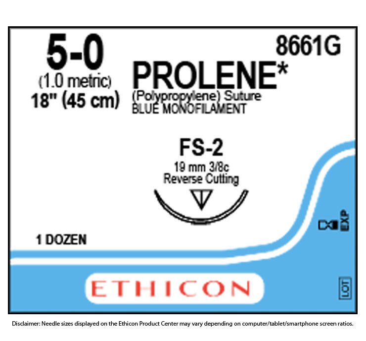 ProleneTM Blue Polypropylene Monofilament Non-Absorbable Suture, FS-2 Reverse-Cutting Needle - BeHope