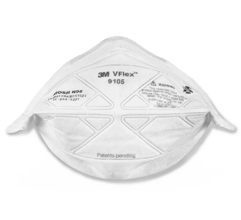 Face Mask 3m V-flex N95 Respirator Regular Size Box/50 Each - BeHope