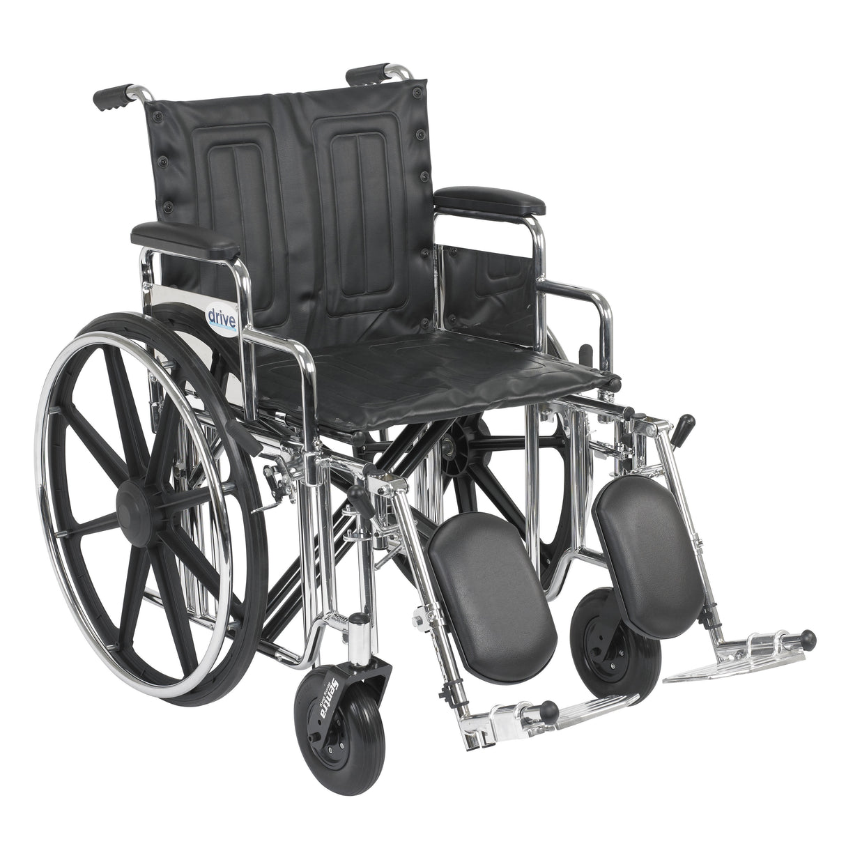 Sentra Ec Heavy Duty Wheelchair, Detachable Desk Arms, Elevating Leg Rests, 24"seat - BeHope