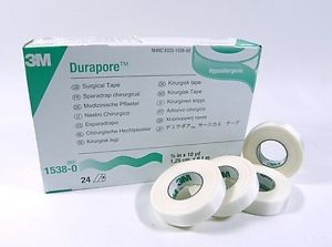 BX/24 DURAPORE SURGICAL TAPE 1/2" X 10YD SILK-LIKE CLOTH HYPOALLERGENIC HIGH-STRETCH BIDIRECTIONAL T - BeHope