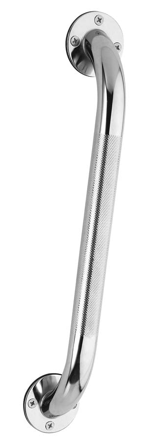 Chrome Knurled Grab Bar, 18" - BeHope