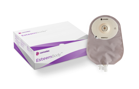 BX/10 Esteem Body Urostomy Pouch opaque w/window Durahesive CTF-10-35mm 7mm-CD 40mm-TL - BeHope