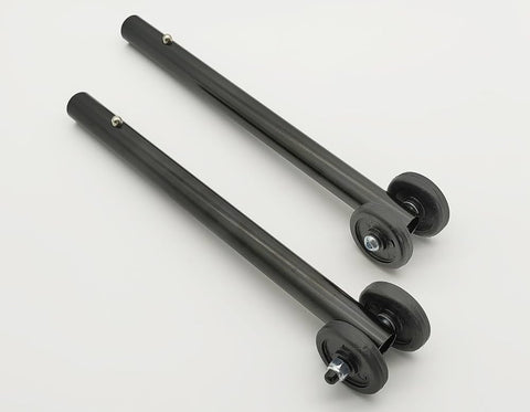 Silver Sport Rear Anti Tippers With Wheels, 1 Pair - BeHope