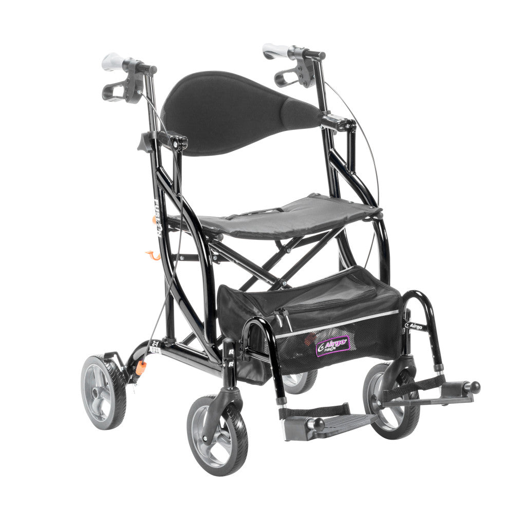 Airgo Fusion F23 Side-Folding Rollator & Transport Chair - BeHope