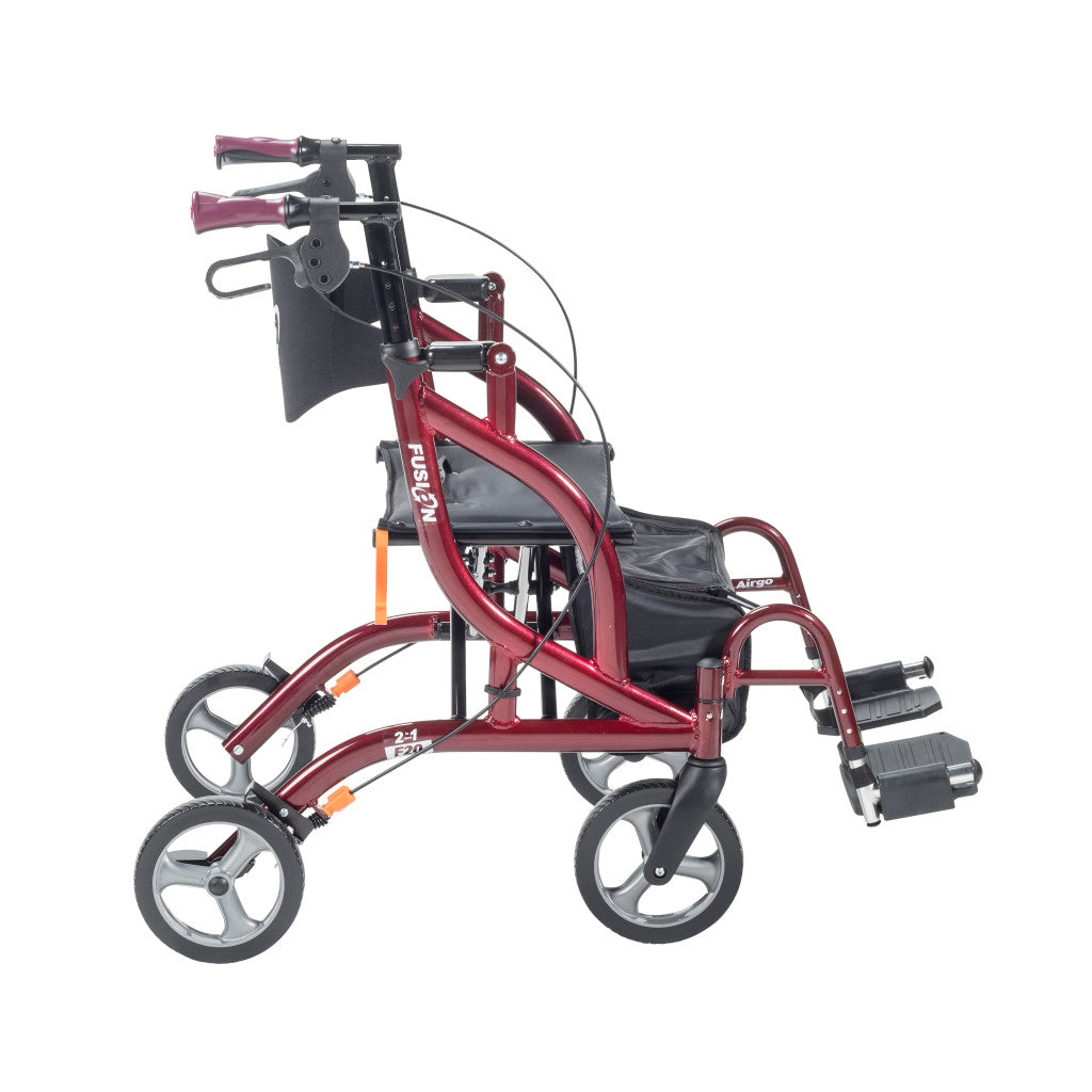 Airgo Fusion F20 Side-Folding Rollator & Transport Chair - BeHope