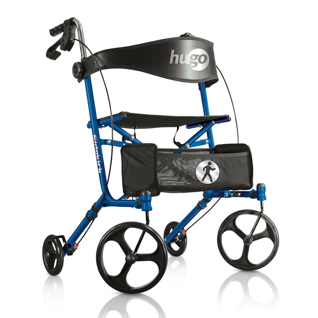 Hugo Sidekick Side-Folding Rolling Walker with a Seat - BeHope