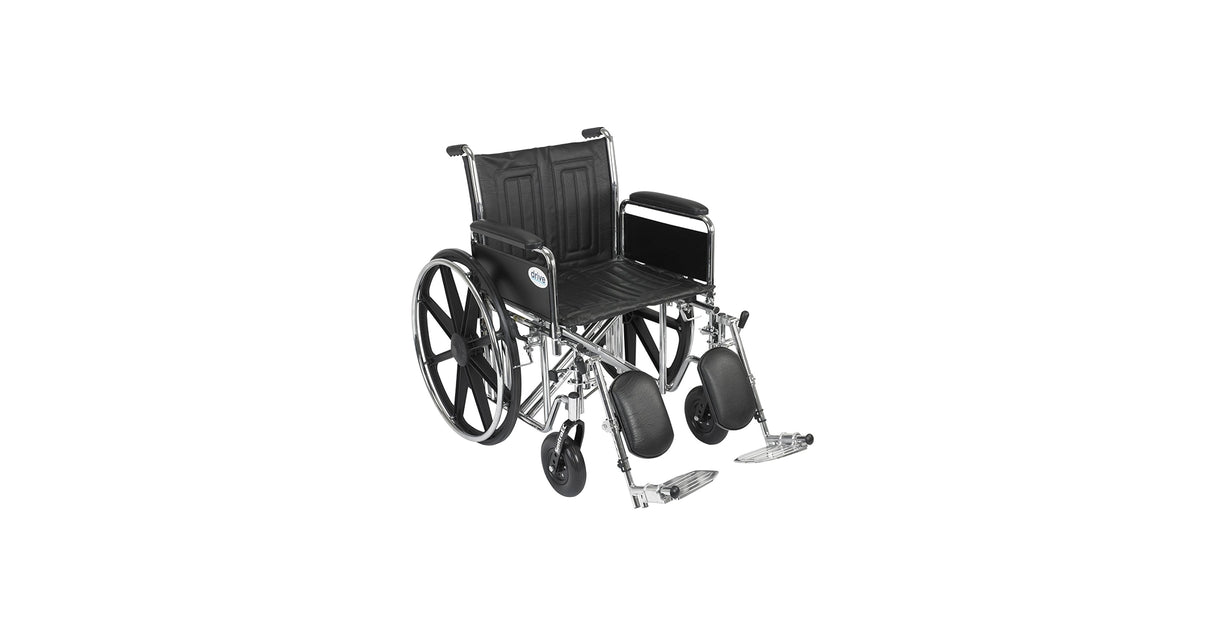 Sentra Ec Heavy Duty Wheelchair, Detachable Desk Arms, Elevating Leg Rests, 24"seat - BeHope