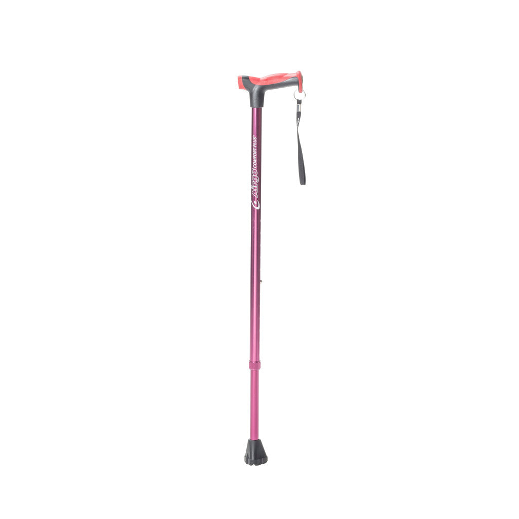 Airgo Comfort-Plus Aluminum Cane, Derby Handle - BeHope