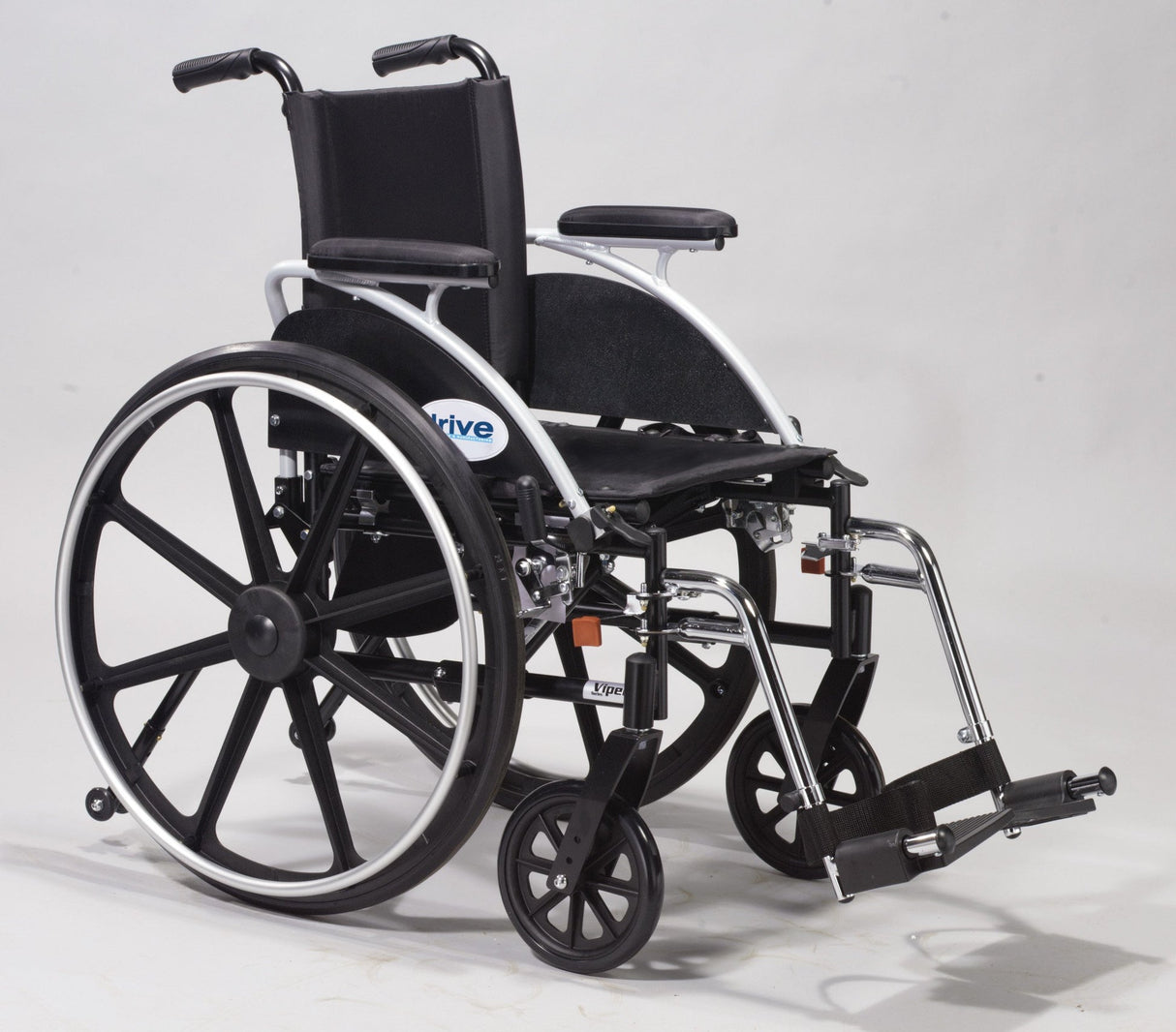 Viper Wheelchair With Flip Back Removable Arms, Desk Arms, Swing Away Footrests, 12" Seat - BeHope