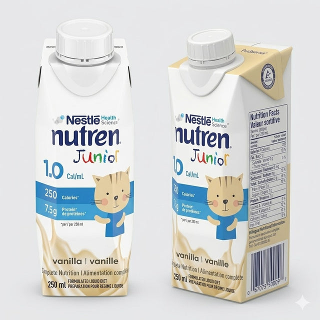 Nestlé Nutren Junior 1.0 Vanilla (250ml Tetra-pak, Case of 24) - BeHope