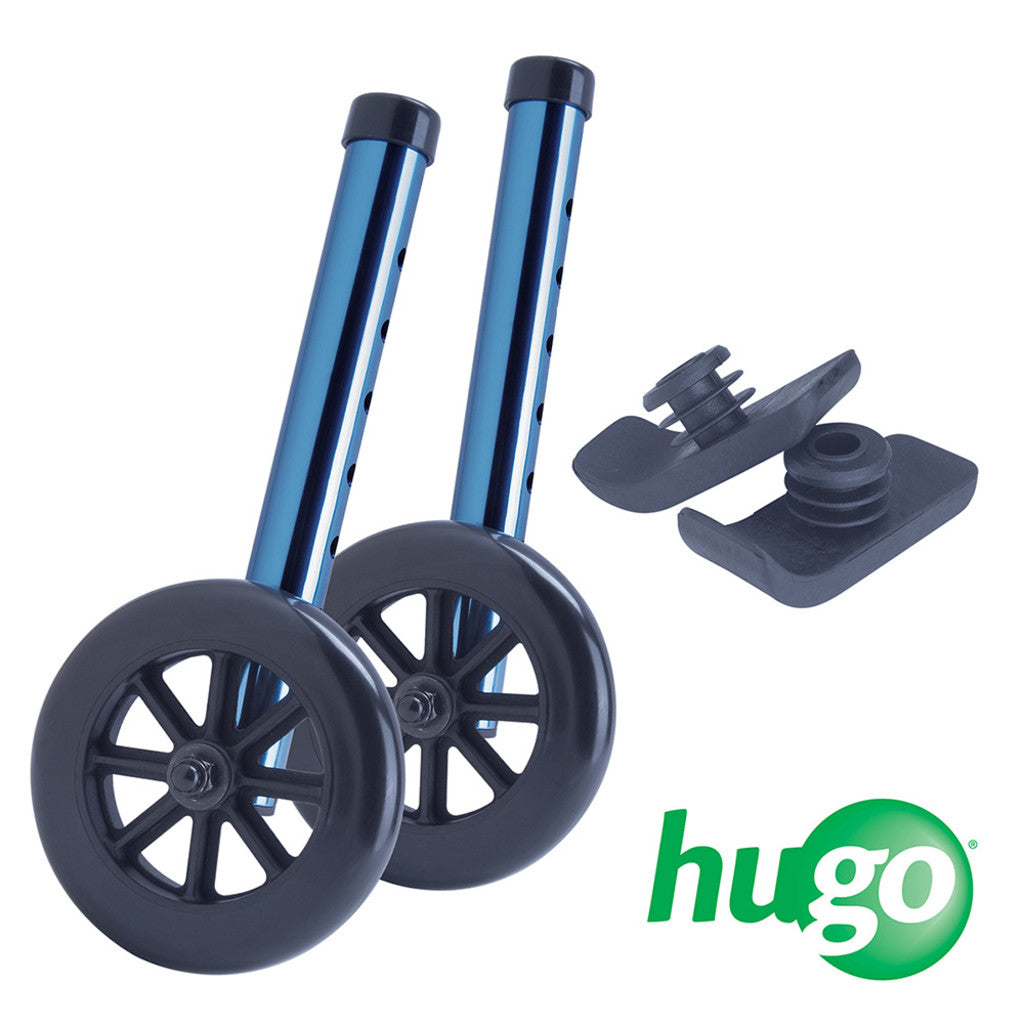 Hugo Walker With 5" Wheels and Plastic Glides, Sapphire Blue - BeHope