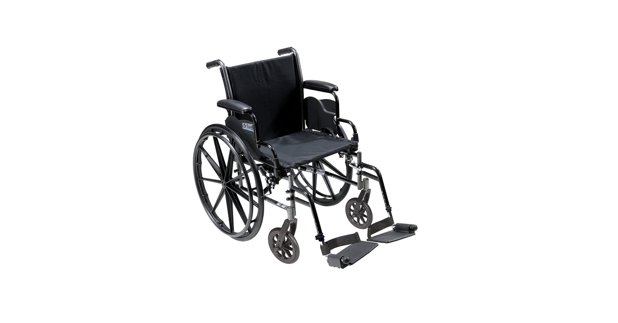 Cruiser Iii Light Weight Wheelchair With Flip Back Removable Arms, Desk Arms, Swing Away Footrests, 20" Seat - BeHope