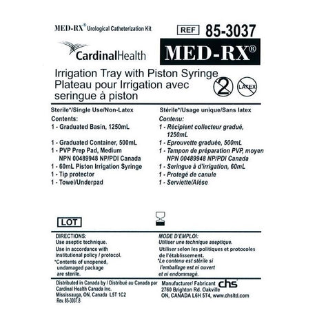 Irrigation Tray with 60 ml Piston Syringe
