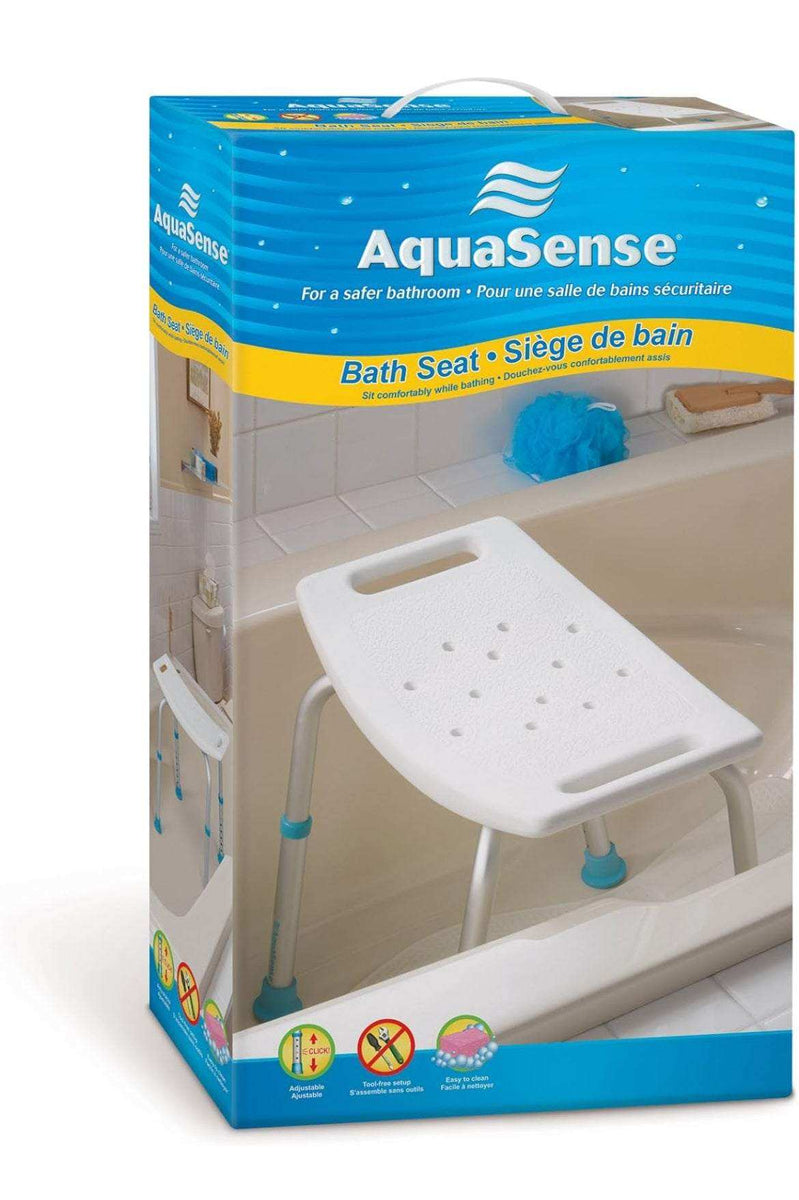 Adjustable Bath And Shower Chair With Non-slip Seat, White - BeHope