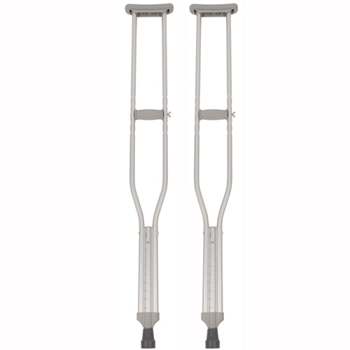 PR/1 PUSH -BUTTON CRUTCHES ,INCLUDING TIPS HANDGRIP ,UNDERARM PADS-ADULT 5'2"-5'10 - BeHope