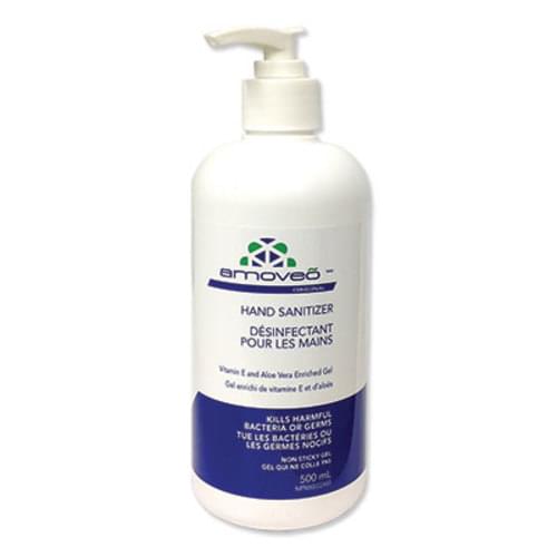 Ea/1 Amoveo Antiseptic Hand Sanitizer Gel Ethyl Alcohol, 70%, 500ml Bottle With Pump