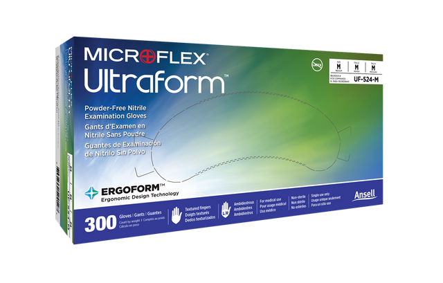 Ultraform Nitrile Gloves Cobalt Blue Large 2.4mil Standard Cuff - Box Of 300 - BeHope