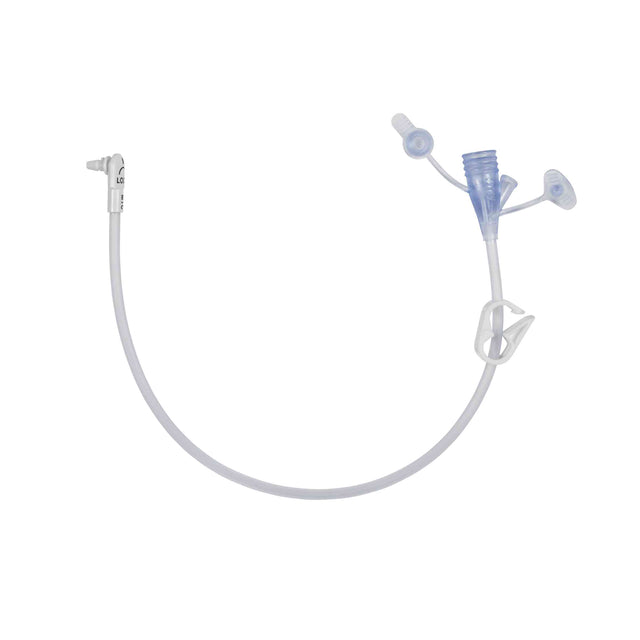 Mic-key Ext Set 12in Right Angle Non-bolus 2-port Y & Clamp - BeHope