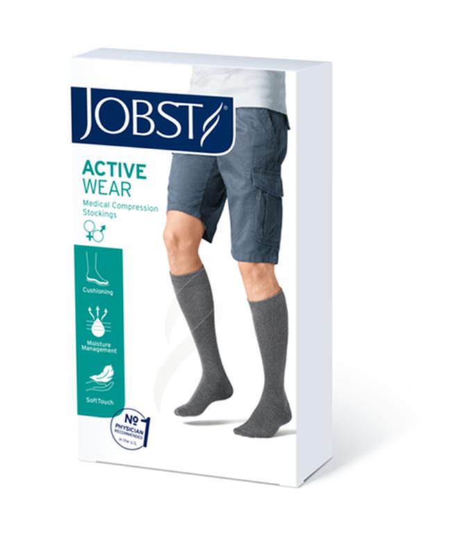 Jobst Activewear 15-20mmhg Knee-high Closed-toe Compression Stocking X-large Black Unisex Latex-freemore Info... - BeHope