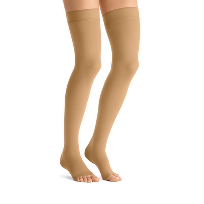 Jobst Opaque Women, Thigh High W/sil Dot Band, 30-40mmhg, Lg, Honey, Open Toemore Info... - BeHope