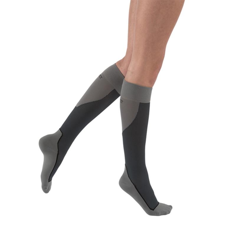 Jobst Sport Stocking Unisex, 15-20mmhg, Lg, Grey/black, Closed Toemore Info... - BeHope