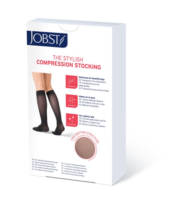 Jobst Ultrasheer 15-20mmhg Knee-high Closed-toe Softfit Compression Stocking Large Naturalmore Info... - BeHope