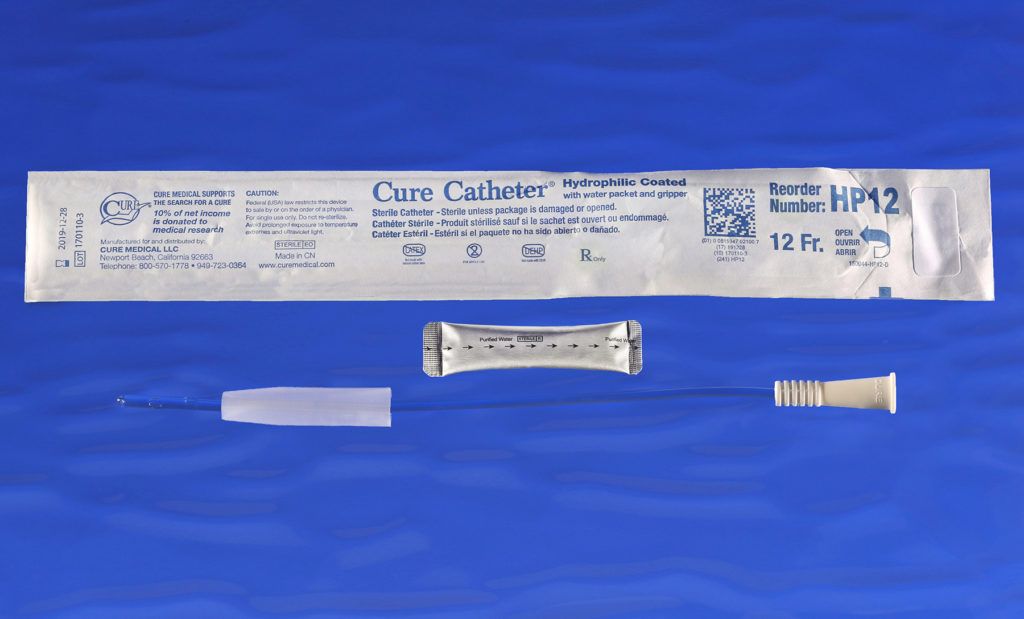 Pediatric Intermittent Catheter 12fr 10" Hydrophillic Coated Straight Tip Funnel End Sterile - Box Of 30 - Behope
