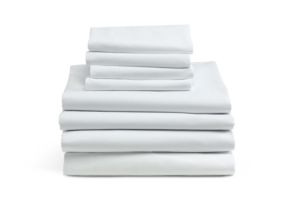 Percale Flat Sheet 66" X 108" 55% Cotton/45% Poly Blend T180 Pkg/12 Each