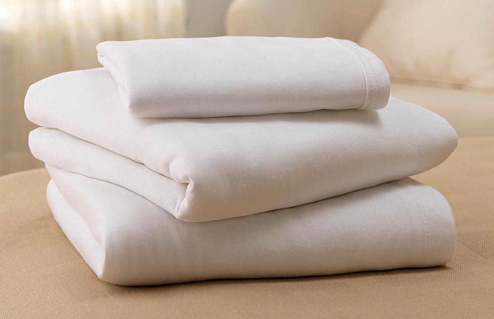 Soft-fit Knit Contour Fitted Sheets 36" X 80â€/84" 19oz Weight 55%cotton/45% Poly Blend 6 Per Poly Pack White Pkg/6 Each