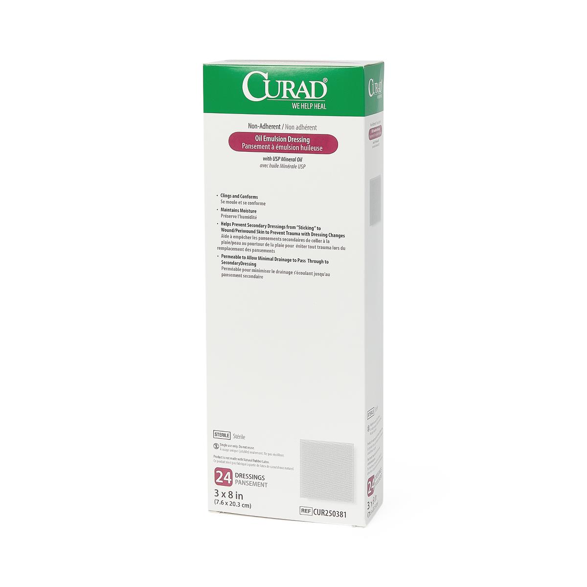 CURAD Nonadherent Sterile Oil Emulsion Dressings