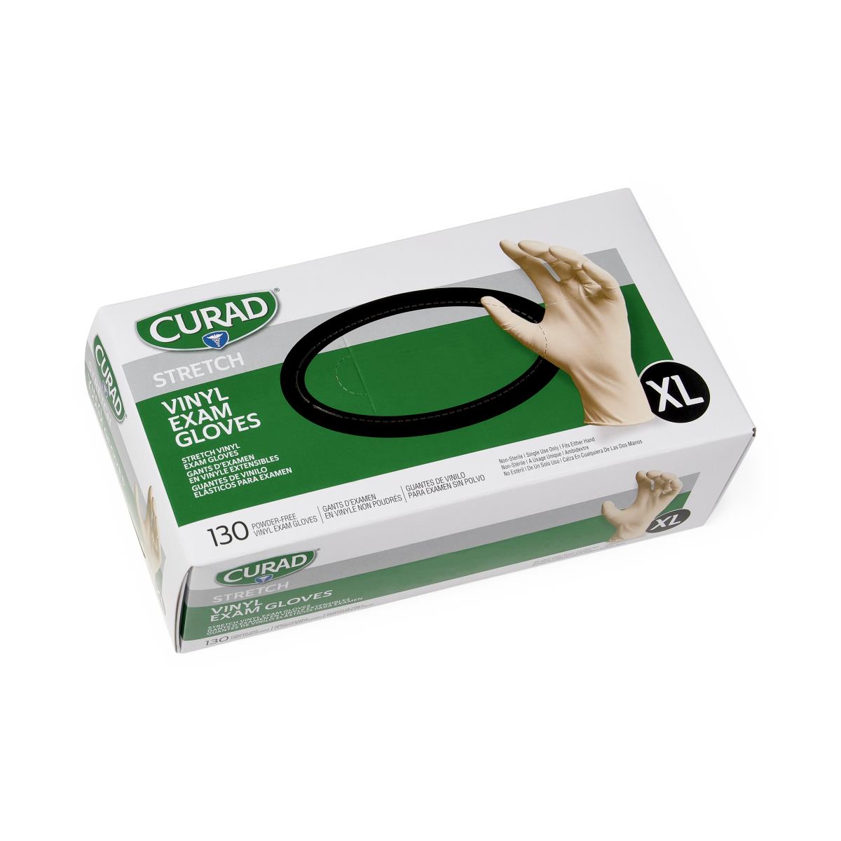 CURAD Powder-free Synthetic Stretch Vinyl Exam Gloves