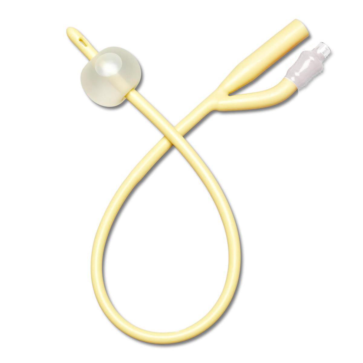 Silicone-elastomer Coated Latex Foley Catheter With Straight Tip (pack Of 12)