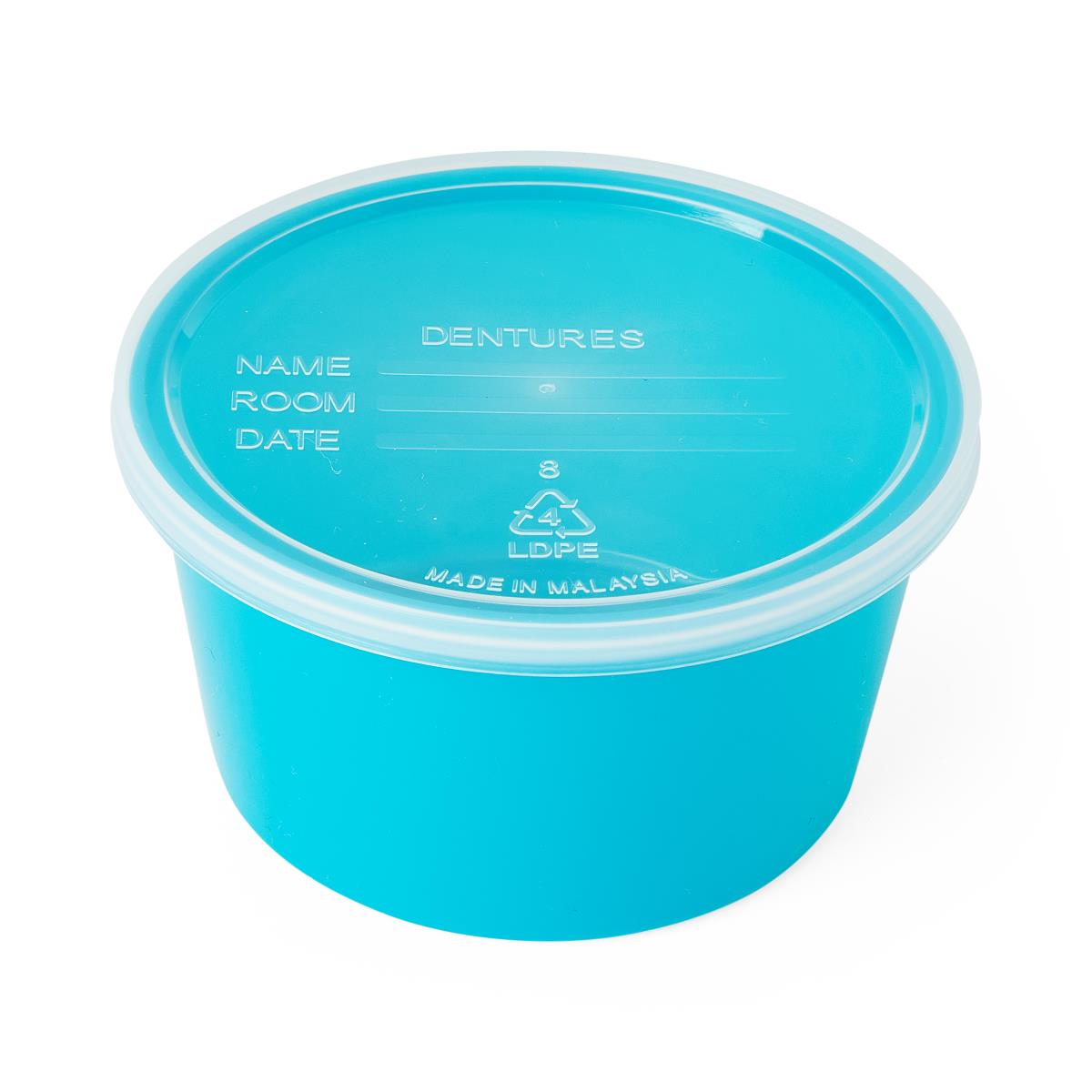 Denture Cup With Lid Disposable Plastic Case/250 Each