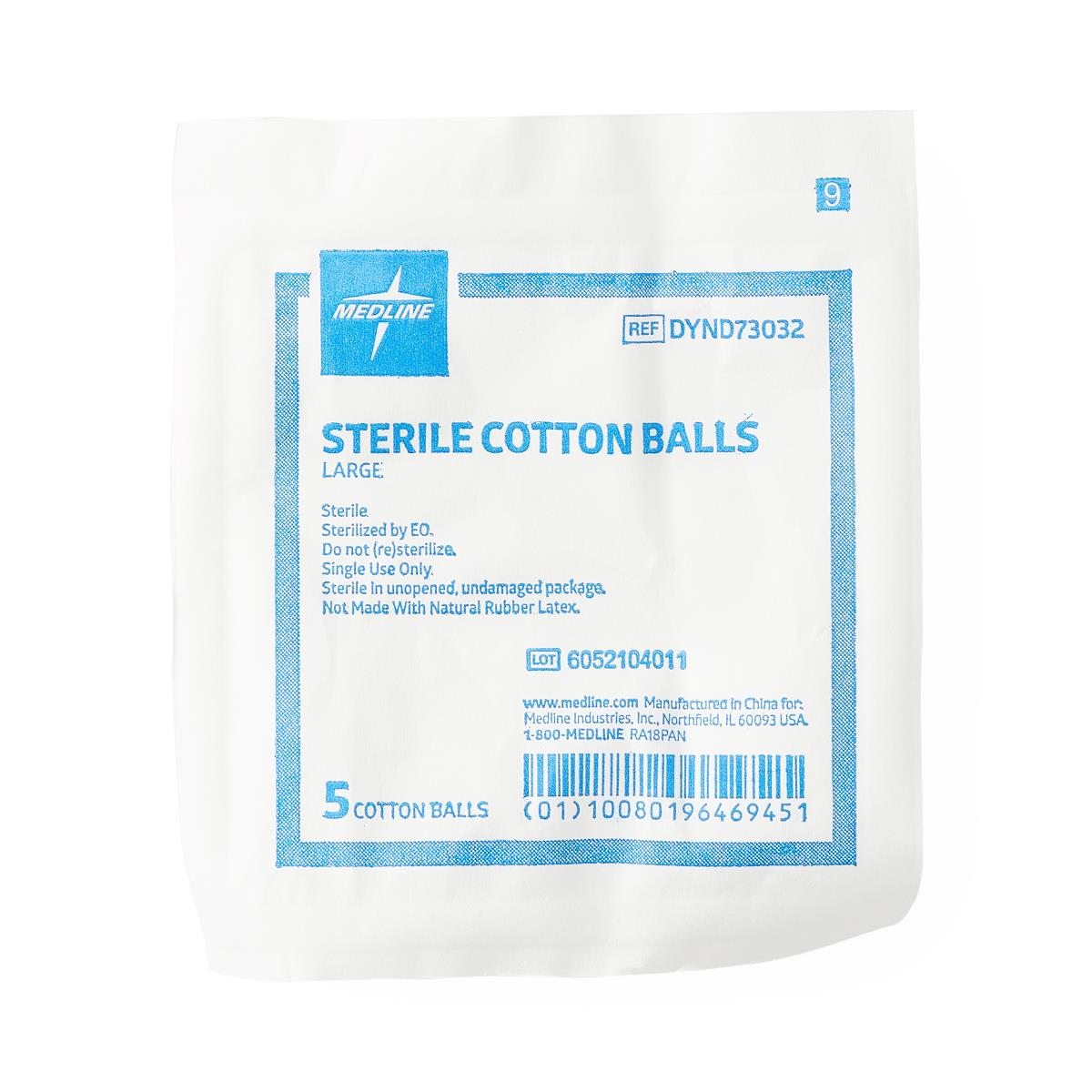 Cotton Ball Large (5/pkg) Sterile Case/25 Pkg