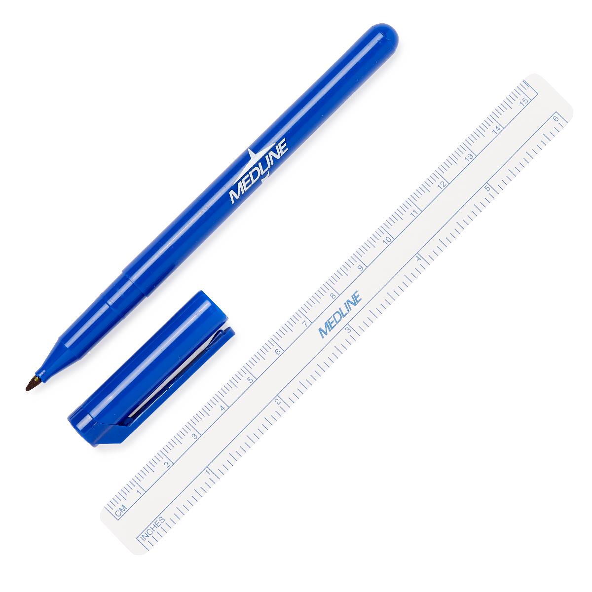 Surgical Skin Marker W/ruler, Violet Ink, Regular Tip, Sterile Case/50